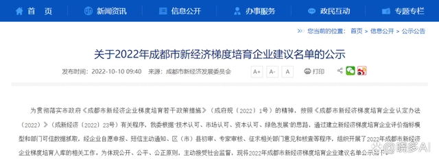 晓多科技荣获2022成都市新经济示范企业