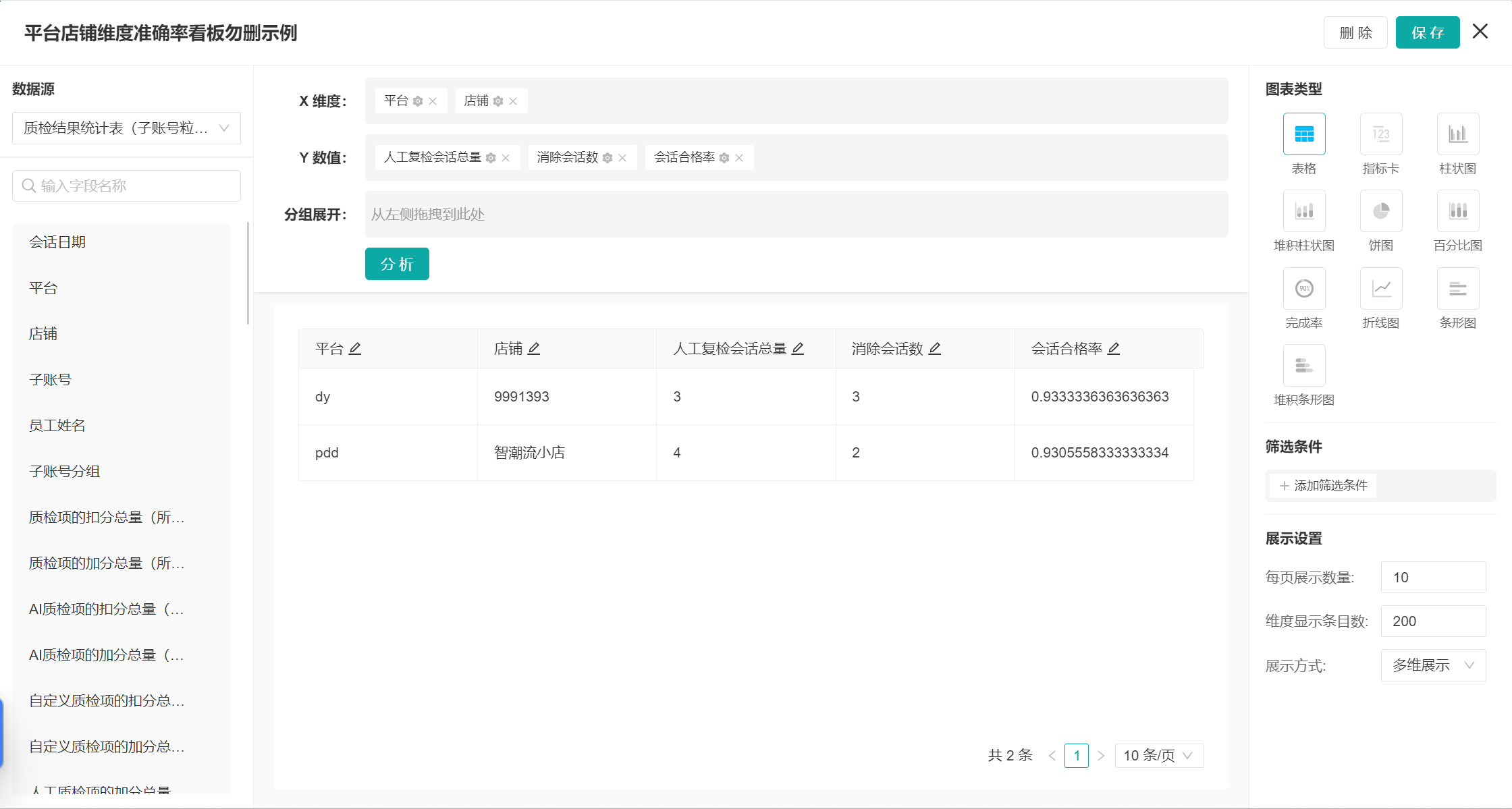 024年03月14日-自助报表：可搭建质检项准确率统计分析、质检员复检结果维度的数据，及其他4项功能升级~"