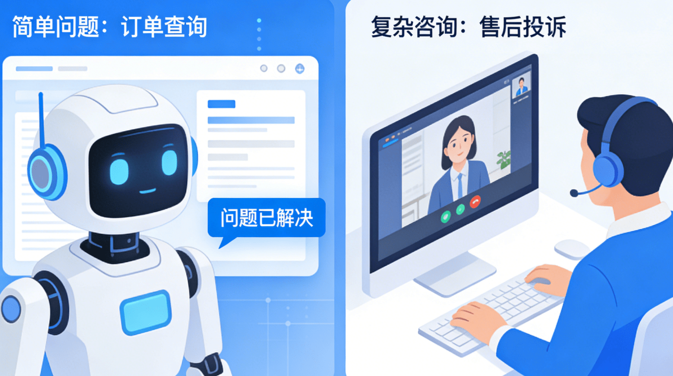 AI Agent 客服 vs 传统在线客服：转化率、满意度、人效三重维度对比测评